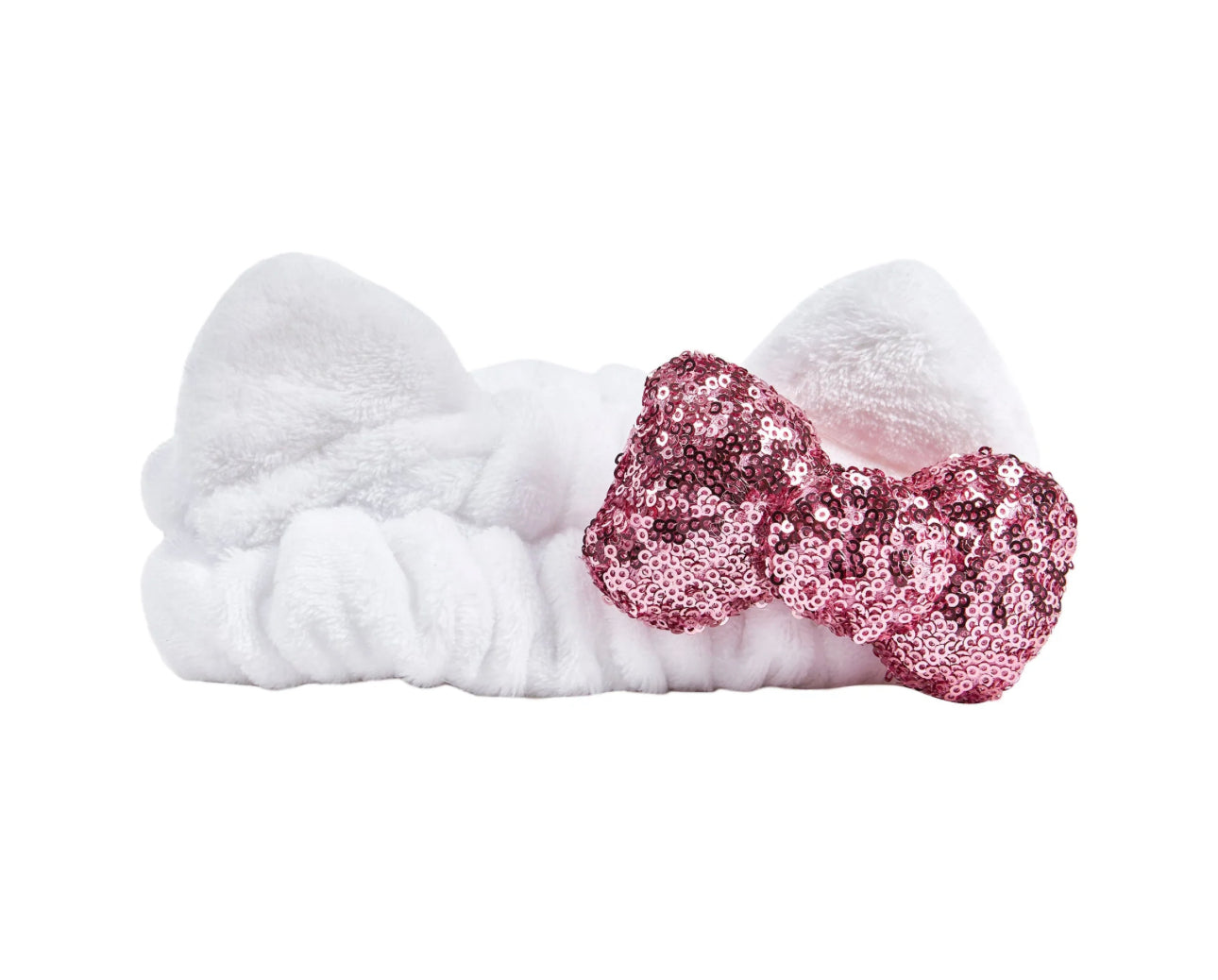 PLUSH SPA HEADBAND WITH HELLO KITTY'S SIGNATURE BOW (SPARKLE & SLEIGH) - LIMITED EDITION