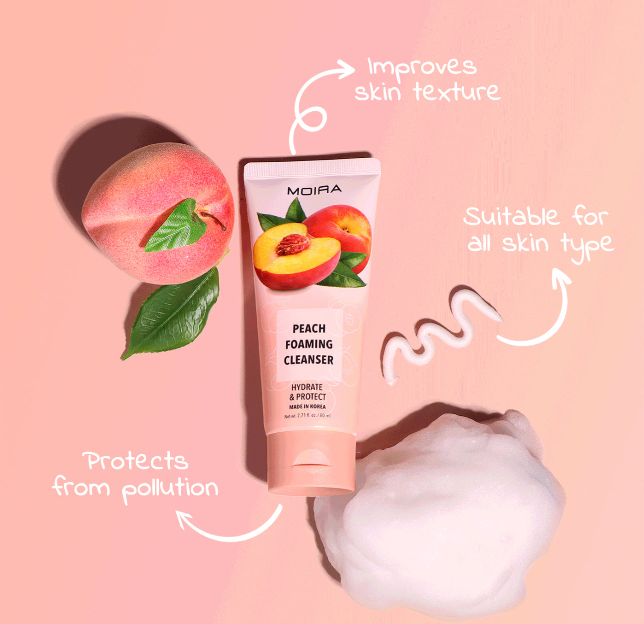 PEACH FOAMING CLEANSER