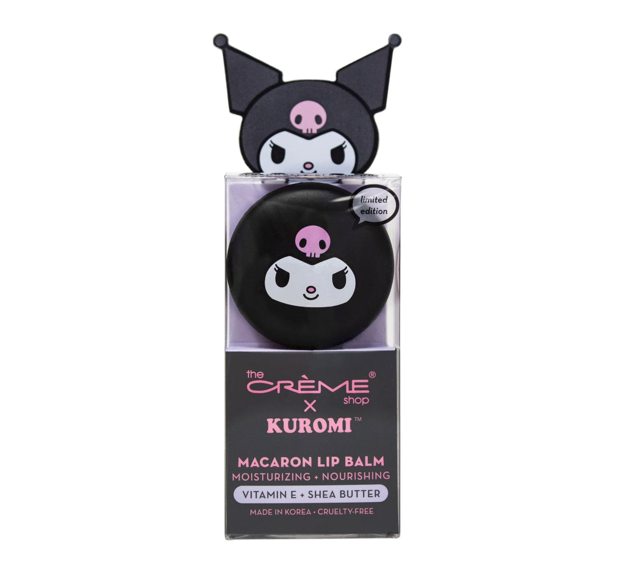 KUROMI MACARON LIP BALM - RASPBERRY CREAM PUFF