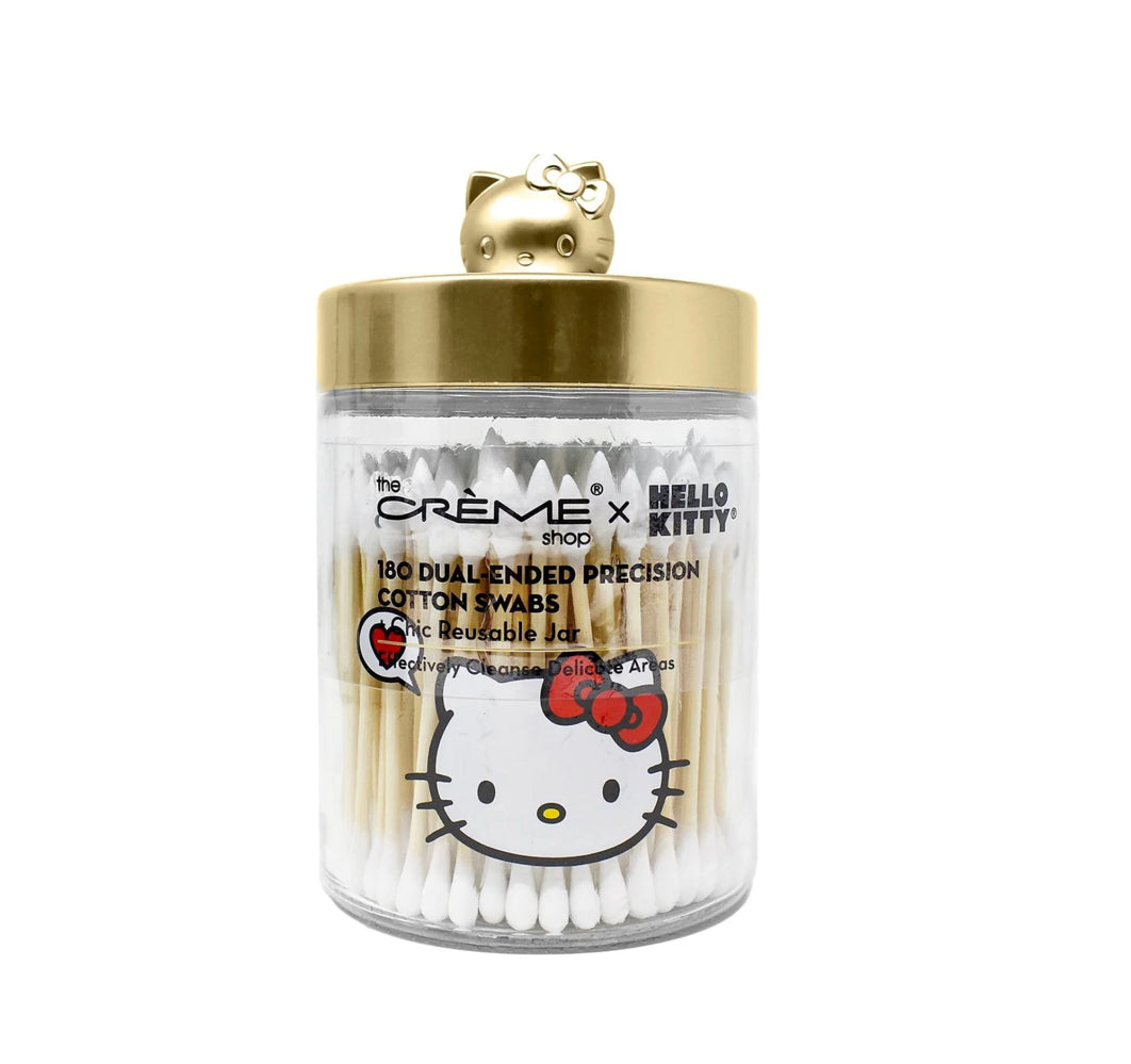 CHIC REUSABLE JAR WITH COTTON SWABS - MATTE GOLD